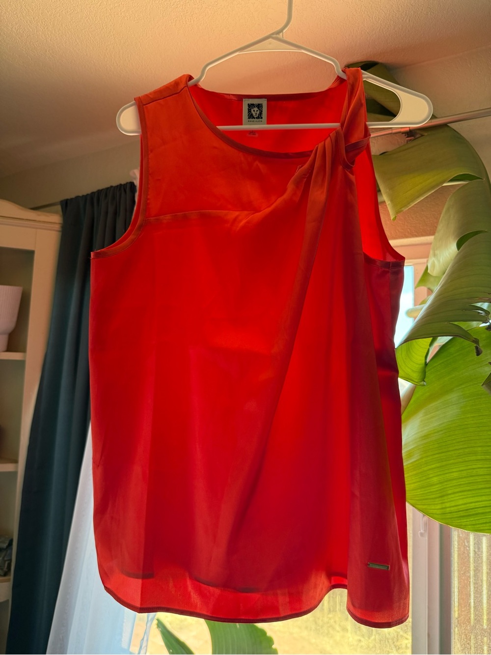 Anne Klein Pink Sleeveless Chiffon Blouse